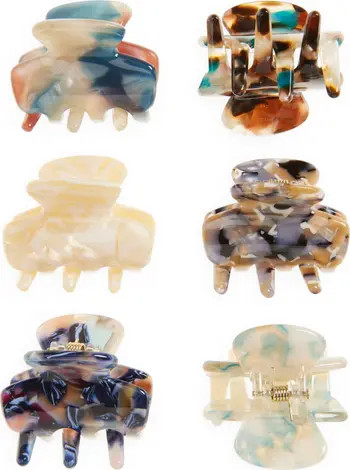Tasha Assorted 6-Pack Mini Jaw Hair Clips | Nordstrom | Nordstrom