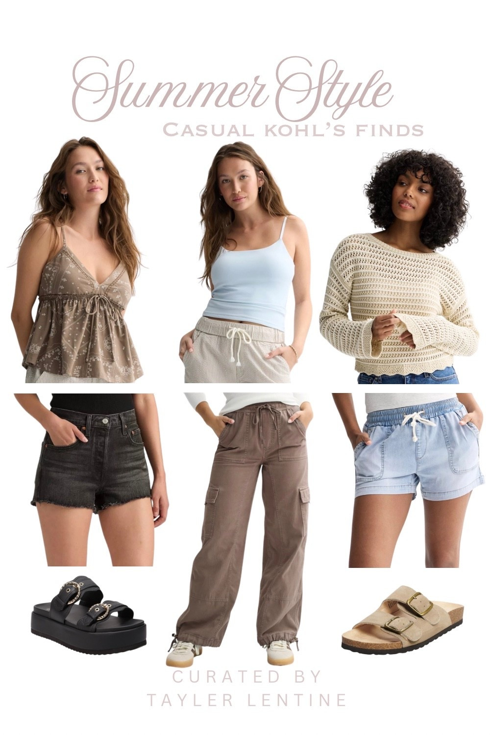 Want some easy and comfortable summer outfit ideas? These casual Kohl’s fashion finds are perfect for everyday mom life. Featuring breathable tanks, flowy tops, denim shorts, lightweight cargo pants, comfy sandals and relaxed basics, these outfits are ideal for running errands, school drop off, or even grabbing a quick bite.

If you’re looking for affordable summer outfits, casual mom style or everyday outfit inspiration, these looks are simple, versatile and easy to wear. 

Save this for your go to summer wardrobe ideas!

#LTKootd #LTKMidsize #LTKmomlife