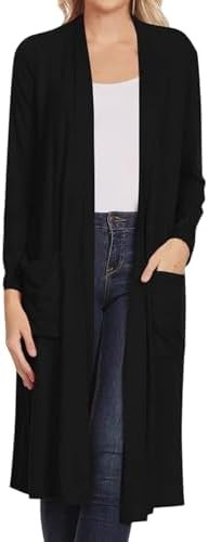 Zenana Jenni Longline Slouchy Pocket Open Cardigan | Amazon (US)