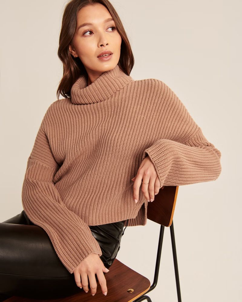 Women's Ribbed Turtleneck Sweater | Women's Up To 50% Off Select Styles | Abercrombie.com | Abercrombie & Fitch (US)