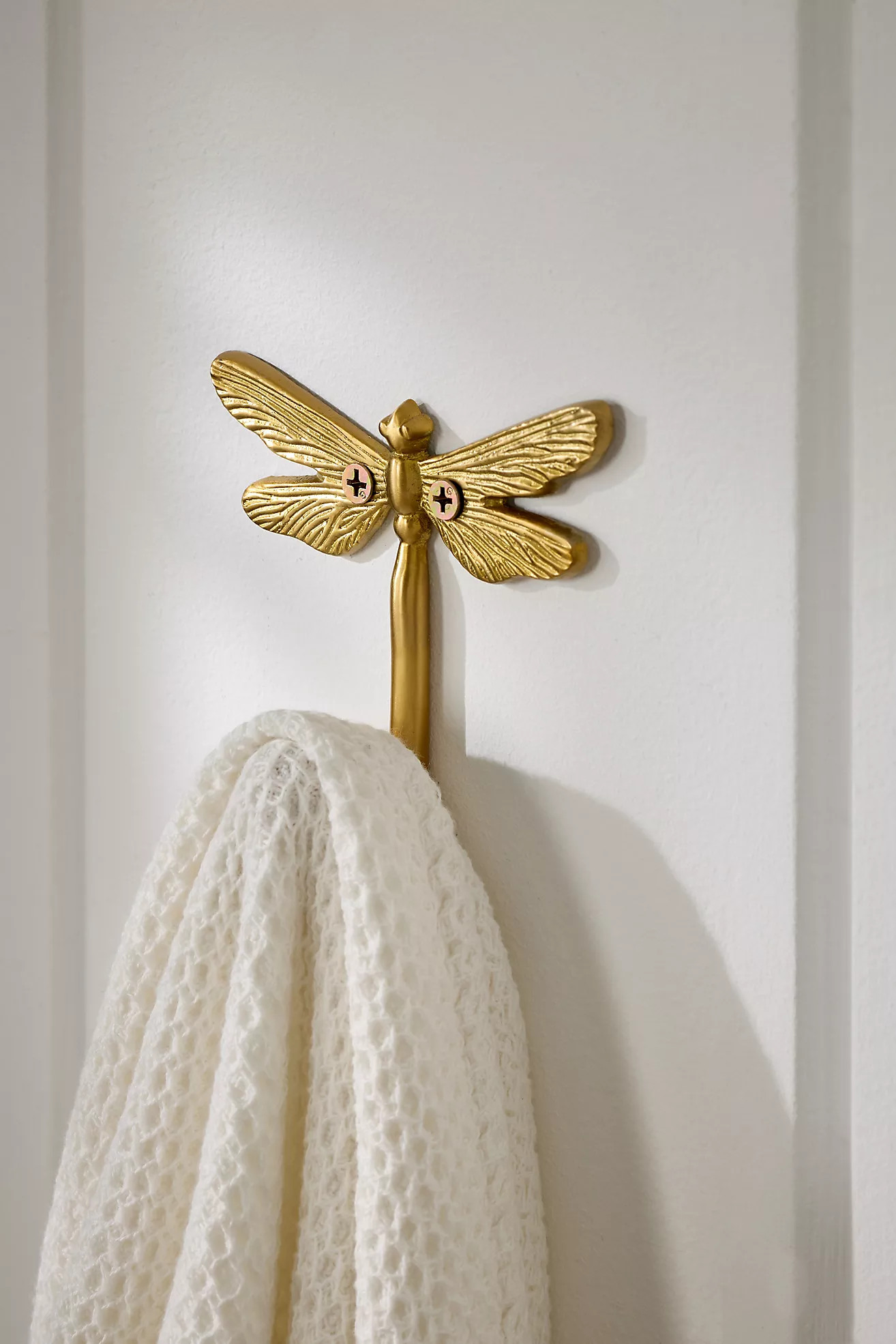 Anastasia Dragonfly Brushed Brass Bath Hook | Anthropologie (US)