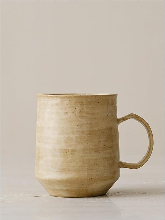 WENSHUO 10 fl oz-Stoneware Coffee Mug,Matte Curd Reactive Glaze,Handmade | Amazon (US)