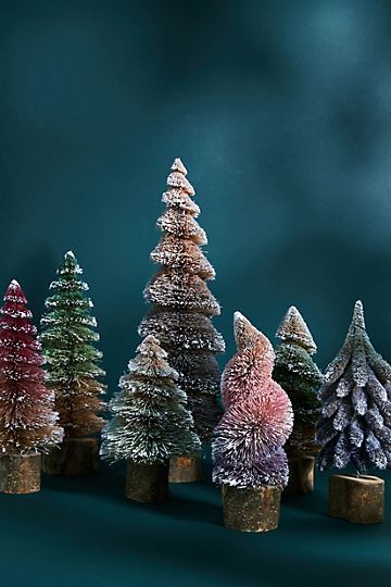 Frosted Bottle Brush Tree | Anthropologie (US)