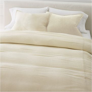 Striated Chenille Duvet Cover & Shams | West Elm (US)