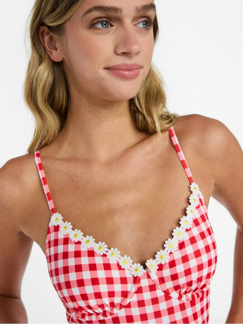 No Boundaries Underwire One-Piece Swimsuit, Women's XXS-XXL | Walmart (US)