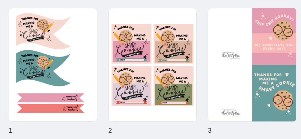 Smart Cookie Teacher Appreciation | Tags and Flags | The Letter Vee