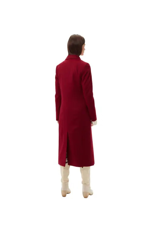 GOBI Mongolian Cashmere Cashmere Peak Lapel Long Coat in Bordeaux at Nordstrom, Size X-Large Eu | Nordstrom