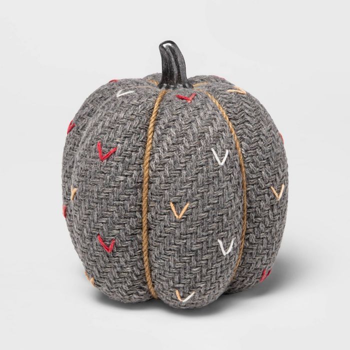 Large Tweed with Stitch Fabric Harvest Pumpkin - Spritz™ | Target