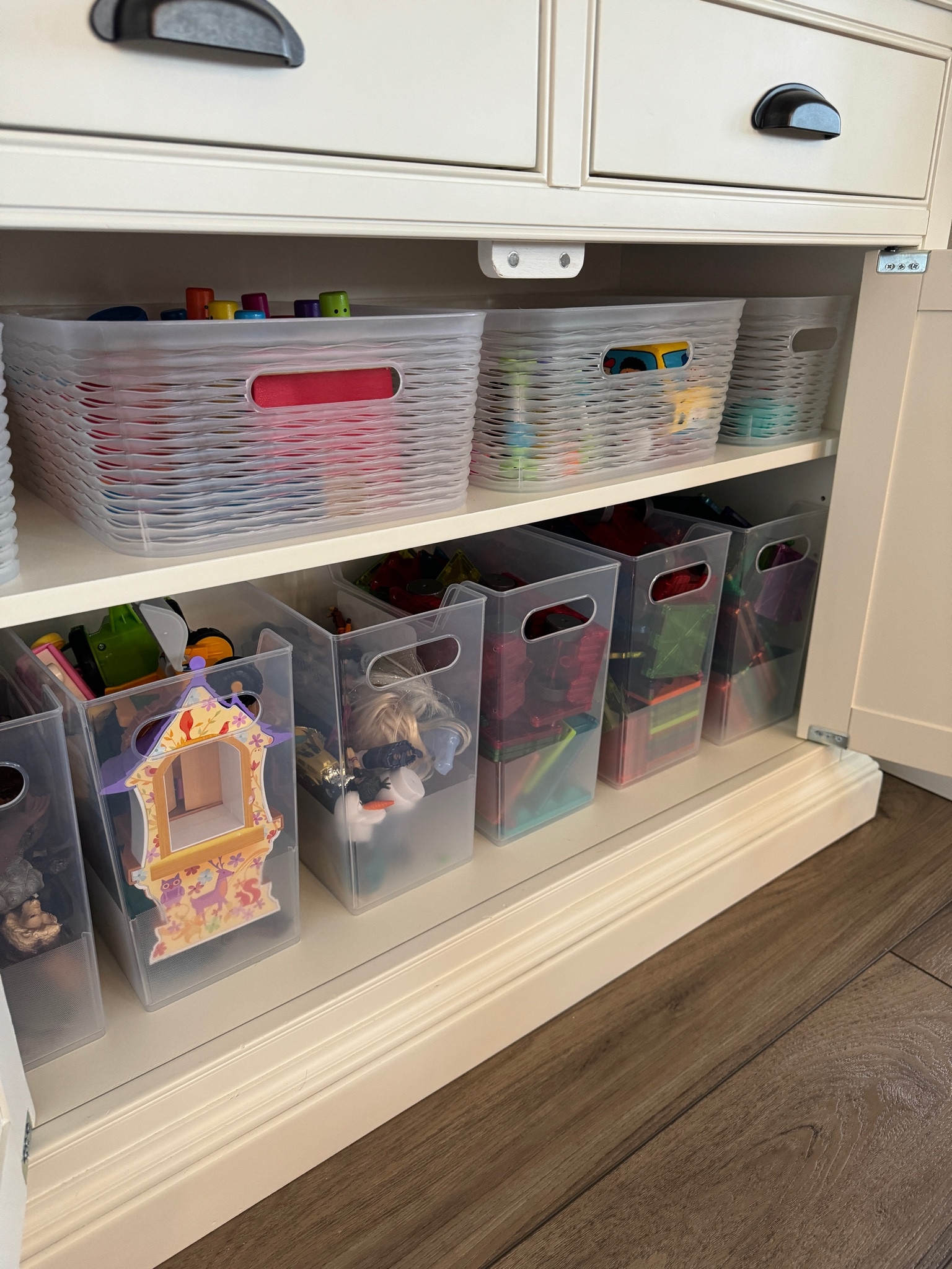 These bins are how I keep my kids toys so organized! They fit perfectly in our cabinets where we can close the doors and no one would know we have toys in there!!! I’ve added some other must have bins for home organization that we have as well! 

#LTKfamily #LTKhome #LTKfindsunder50