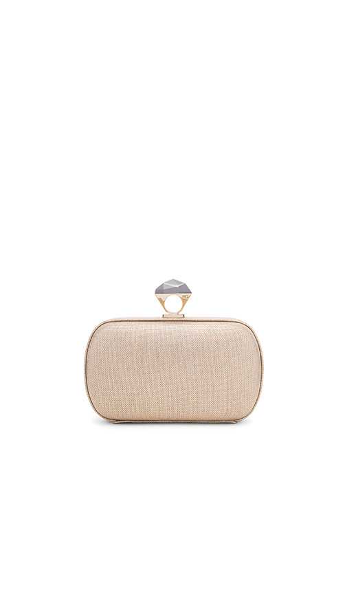 Powerstone Metallic Linen Minaud Clutch | Revolve Clothing