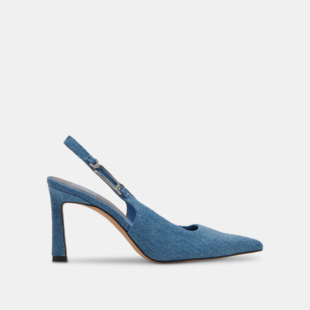 KRISTA HEELS BLUE DENIM | DolceVita.com