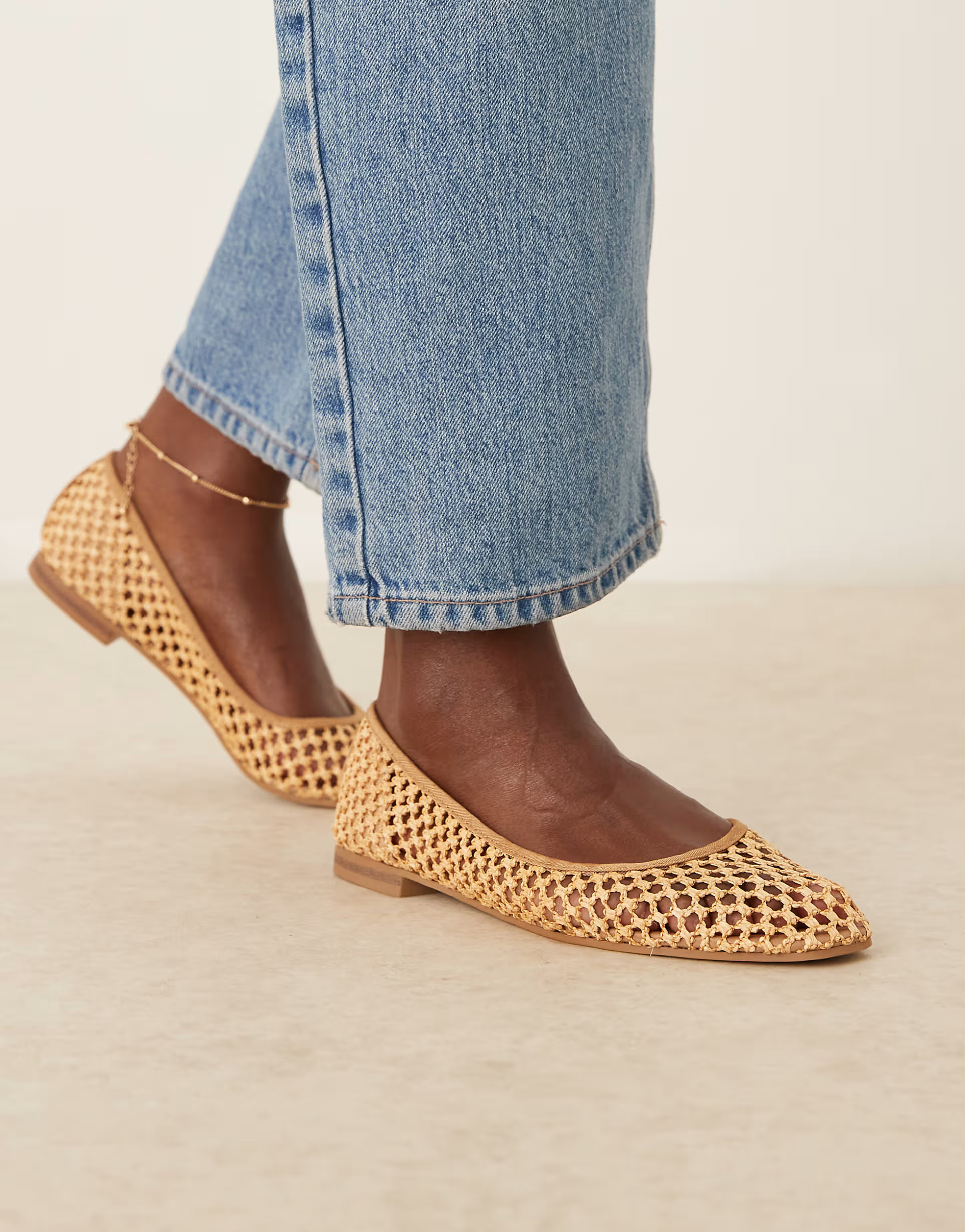 ASOS DESIGN Lagoon ballet in natural weave | ASOS (Global)