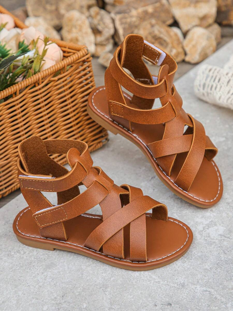 1 Pair Classic & Fashionable Roman Sandals For Girls, Anti-Slip & Durable, Suitable For Summer | SHEIN