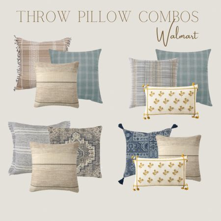 Throw pillow combinations from Walmart!! So many good options for spring 

#walmarthome #walmarthomefinds 

#LTKFind #LTKhome #LTKunder50
