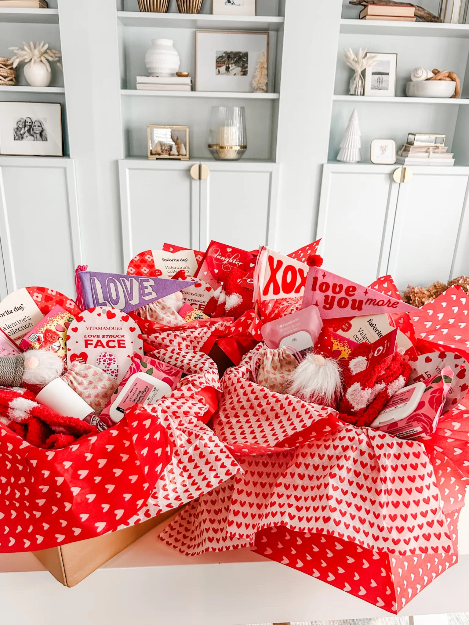 Valentine’s Day gift basket ideas.

Love putting together small goodie bags for our daughters Valentine’s Day gifts!

Perfume, heart socks, fuzzy Valentine socks, Valentine gnome, Valentine pennant flag decor, Valentine’s Day candy, Valentine chocolate candy box, Sephora Exfoliating lip scrub, 
Valentine’s Day gifts for her, gift ideas for teen girls, love face sheet mask, LANEIGE lip glowy balm, Touchland power mist hydrating hand sanitizer, sour patch Valentine candy, favorite day Valentine collection assorted chocolate, Valentine tissue paper, Valentine’s Day goodie basket, pink basket, Sephora cleansing wipes, mini Valentine gnome, plush Valentine gift, Valentine’s Day treat bags, Valentine’s Day target.

#giftguide #valentinesday 

#LTKGiftGuide #LTKkids #LTKSeasonal