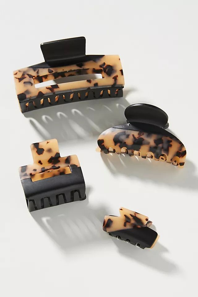 Resin Matte Claw Hair Clip Set | Anthropologie (US)