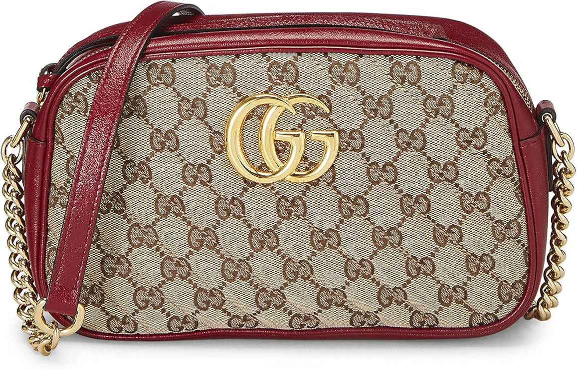 Amazon.com: Gucci, Pre-Loved Red Original GG Canvas Marmont Crossbody, Red : Luxury Stores | Amazon (US)