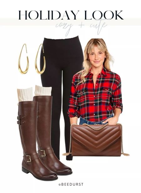 Holiday outfit, boots, cozy Christmas outfit, comfy holiday outfit, Christmas flannel

#LTKstyletip #LTKfindsunder50 #LTKHoliday