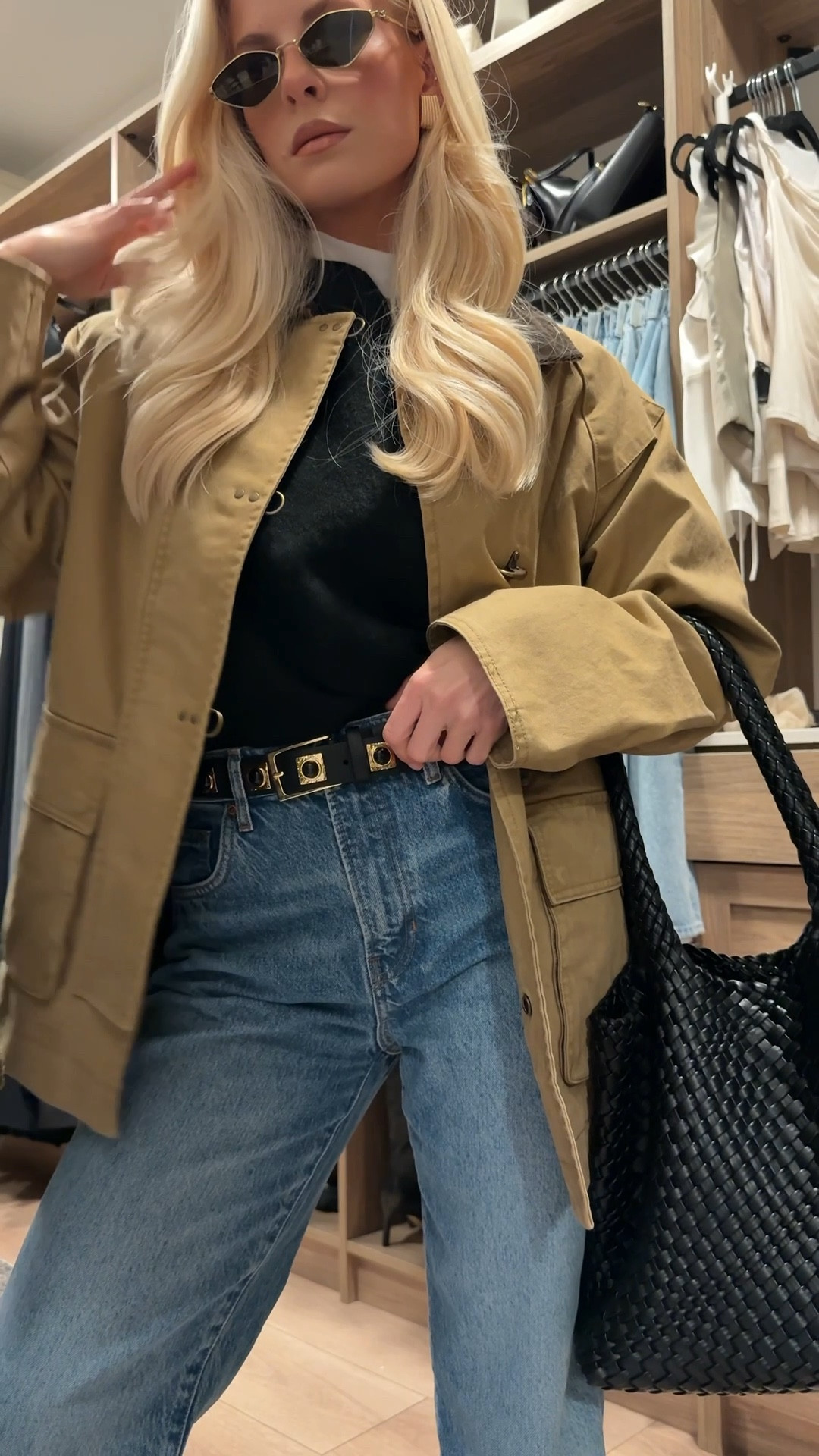 Size small in jacket, small in tee (linking similar), linked similar sweater, 26 in jeans, true to size in boots. Code Kathleen15 for belt  

Barn jacket styling | Winter outfit idea | Chic style | Utility jacket | Barn Jacket | Elevated basics | Fall outfit inspo #kathleenpost

#LTKSeasonal #LTKStyleTip