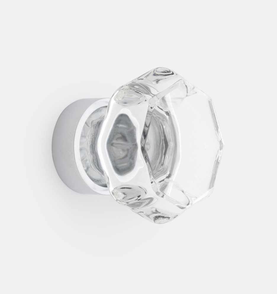 Octagon Glass Cabinet Knob | Rejuvenation