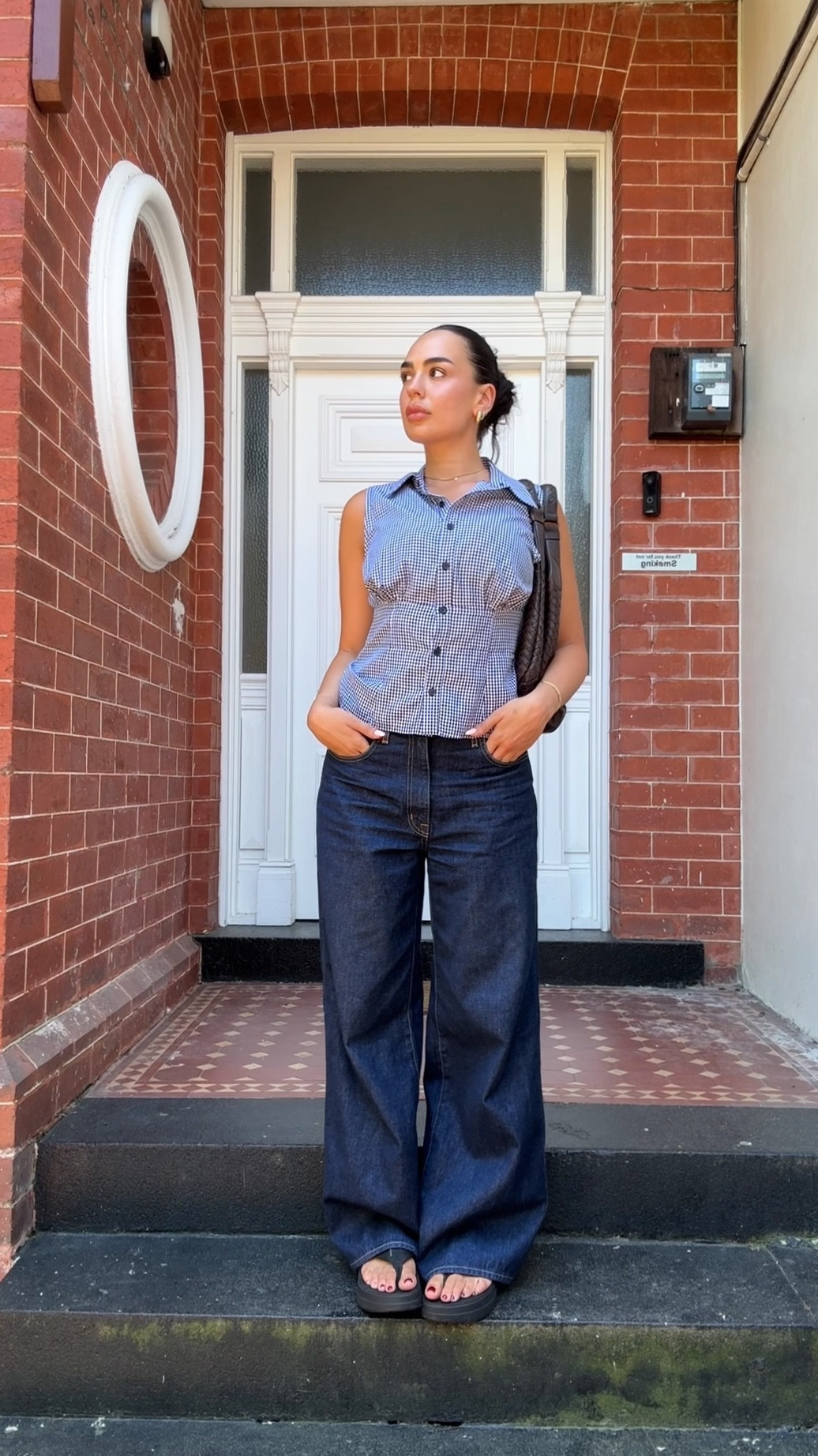 This outfit makes me feel so cute and girly, this gorgeous sleeveless shirt top is from With Consideration, my jeans are Slvrlake, and my bag is vintage Bottega! This is the ultimate feminine summer fit ❤️

#LTKstyletip #LTKsummer #LTKbeauty