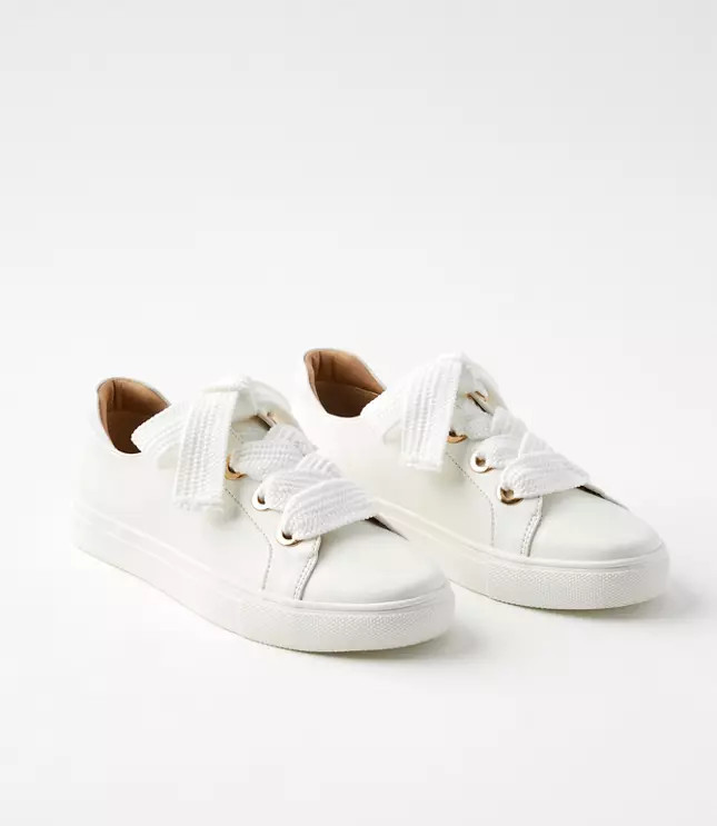 Oversized Lace Up Sneakers | LOFT