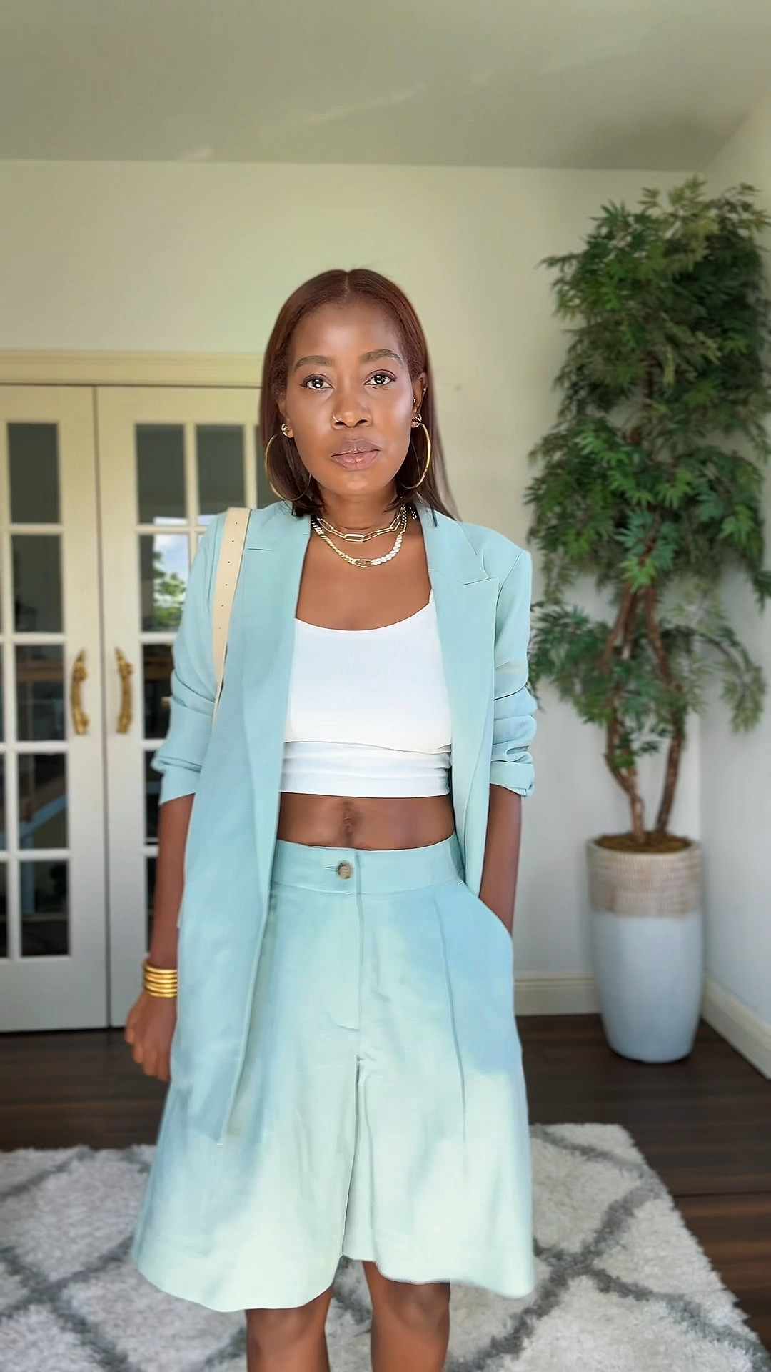 Blue linen suit perfect for a summer outfit or vacation outfit 

#LTKStyleTip #LTKSummerEdit #LTKWorkwear