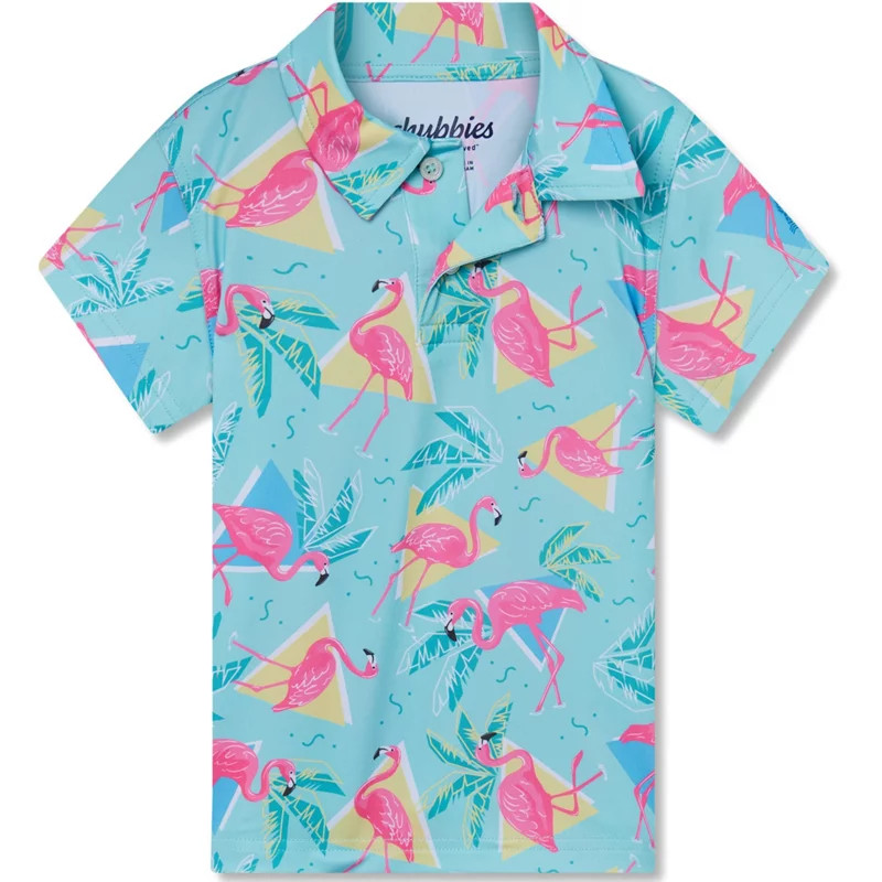 Chubbies Toddlers' Cucamonga Polo Shirt Mint, 3 Toddler - Men's Athletic Performance Tops at Academy | Academy Sports + Outdoors