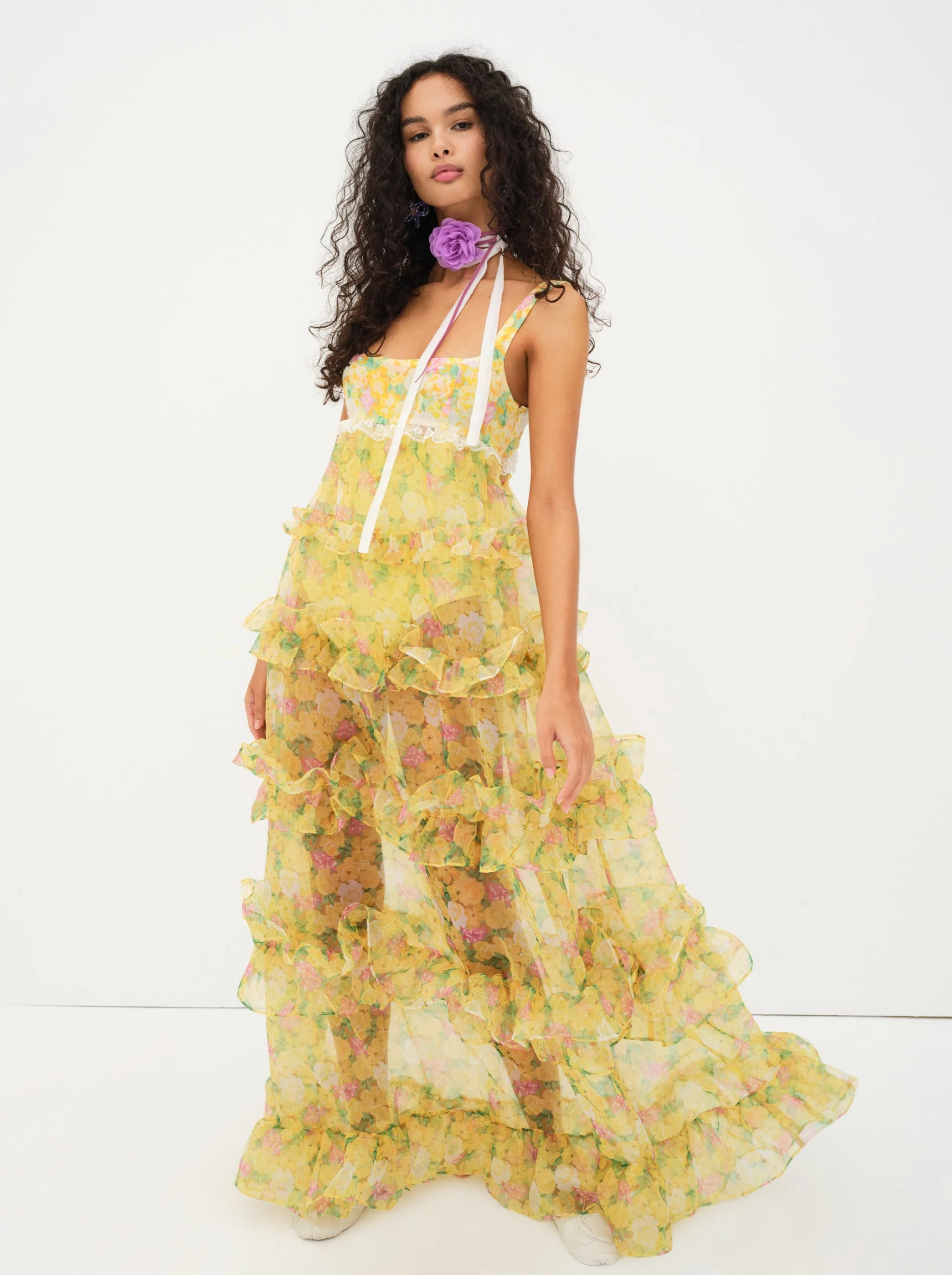 Vikki Maxi Dress — Yellow | For Love & Lemons