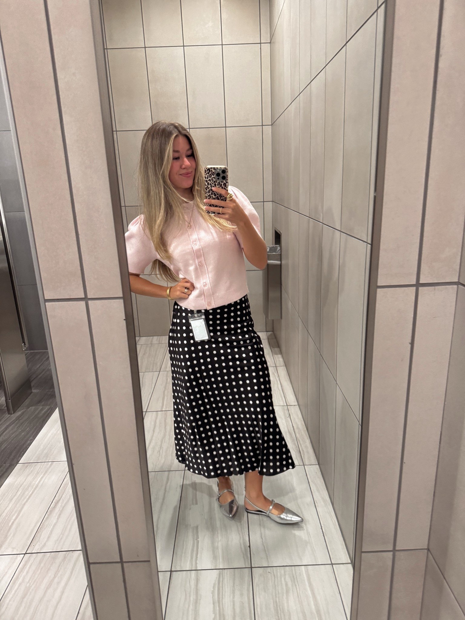 early fall outfit | office outfit inspo | simple workwear | early fall workwear | summer office outfit | pink cardigan | polka dot | maxi skirt outfit | simple office outfit ideas

#LTKStyleTip #LTKWorkwear #LTKShoeCrush