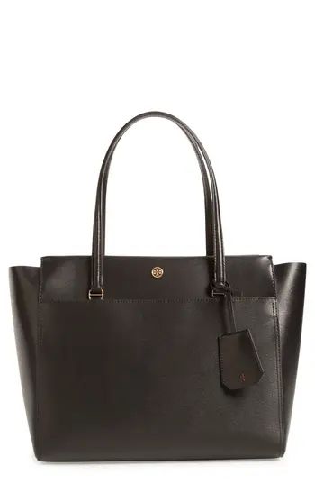 Tory Burch Parker Leather Tote - Black | Nordstrom