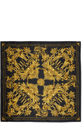 Versace Jeans Couture - Black V-Emblem Garland Scarf | SSENSE