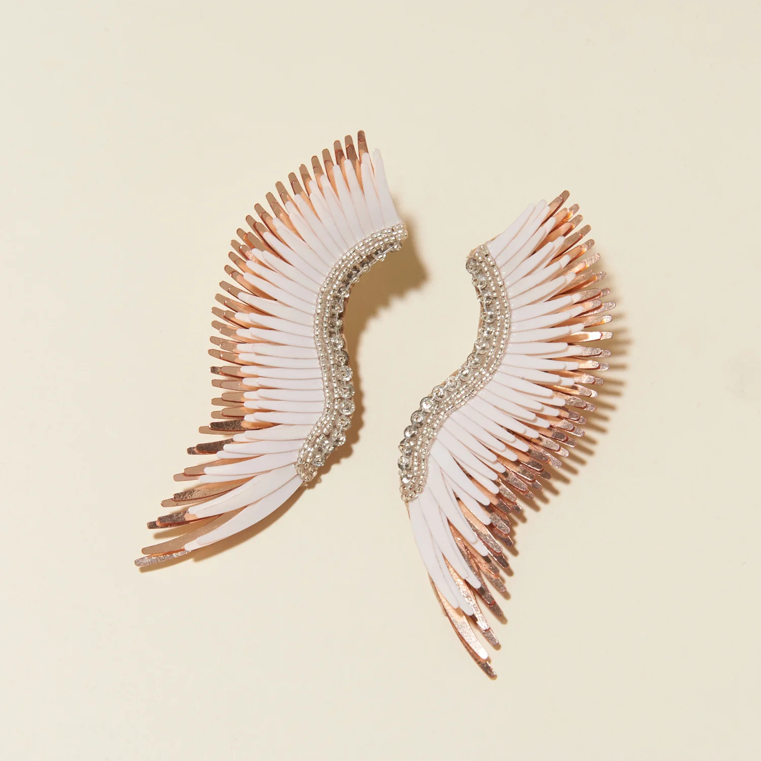 Madeline Earrings Ivory Rosegold | Mignonne Gavigan