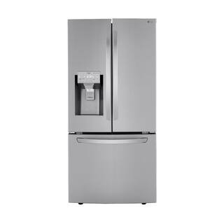 LG 25 cu. ft. French Door Refrigerator w/ Ice and Water Dispenser and SmartDiagnosis in PrintProo... | The Home Depot