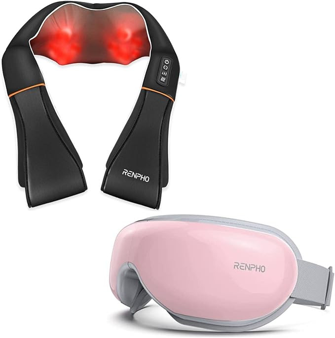 RENPHO Neck and Shoulder Back Massager with Heat & Eye Massager with Bluetooth Music | Amazon (US)