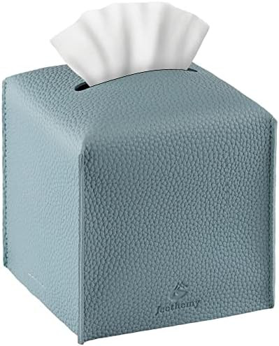 Tissue Box Cover, Jeethemy Square PU Leather Tissue Box Holder, Modern Tissue Case Facial Paper O... | Amazon (US)
