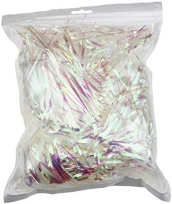 200 Grams Sparkly Iridescent Film PP Hamper Shreds & Strands Shredded Crinkle Confetti for DIY Gi... | Amazon (US)