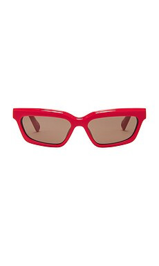 JACQUEMUS Salon Sunglasses in Red, Silver, & Grey from Revolve.com | Revolve Clothing (Global)