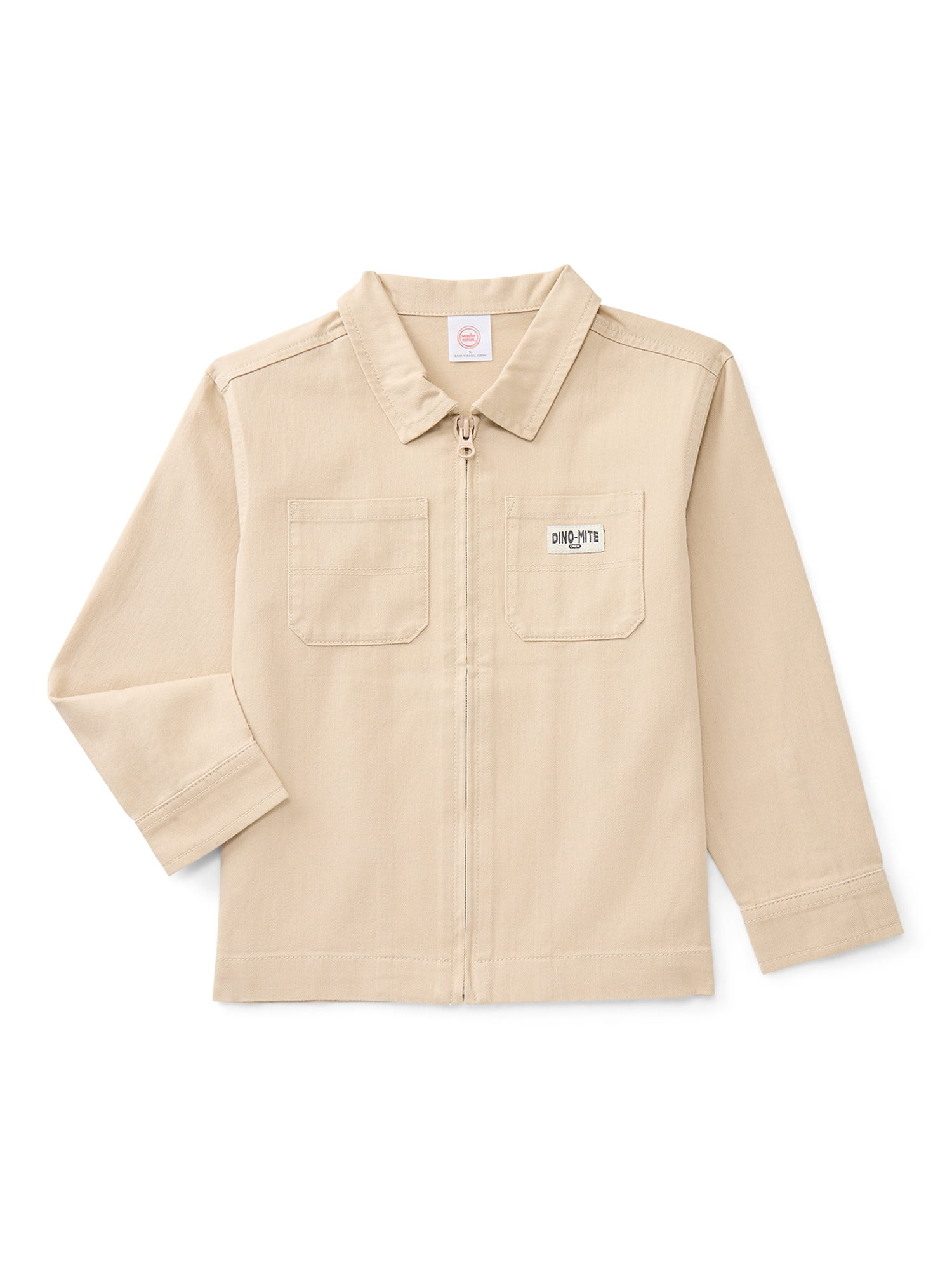 Wonder Nation Little Boys Cotton Twill Chore Jacket, Lightweight, Sizes 4-10 | Walmart (US)