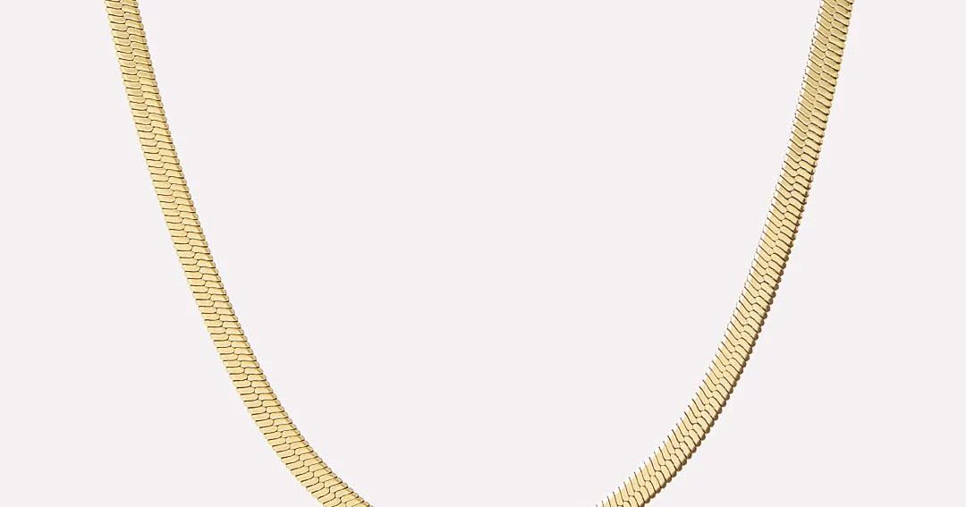 Herringbone Chain Necklace - Ina | Ana Luisa