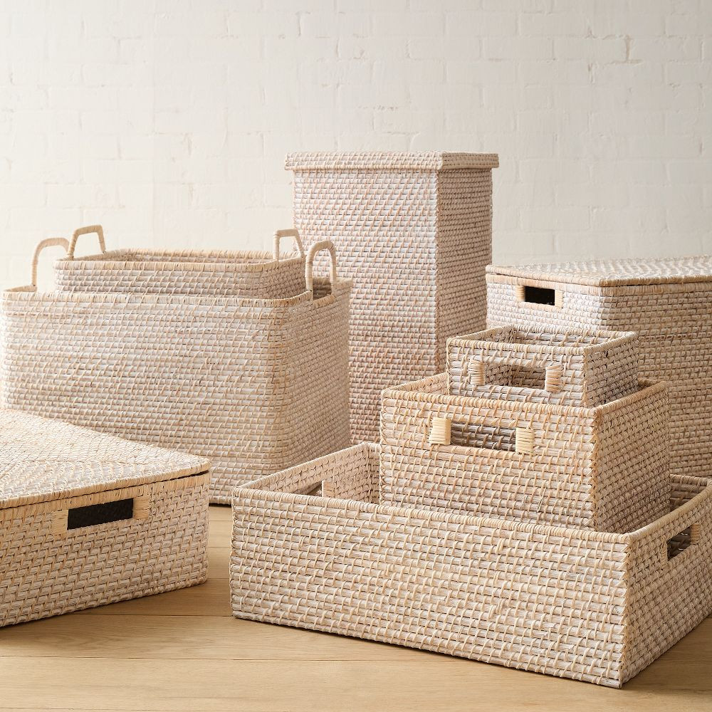 Modern Weave Rattan Baskets | West Elm (US)