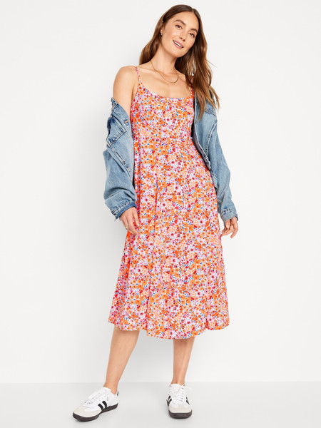 Fit & Flare Cami Midi Dress for Women | Old Navy (US)