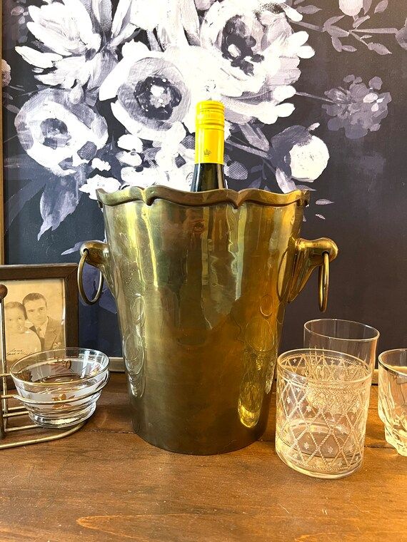 Vintage Brass Champagne Chiller | Etsy (US)