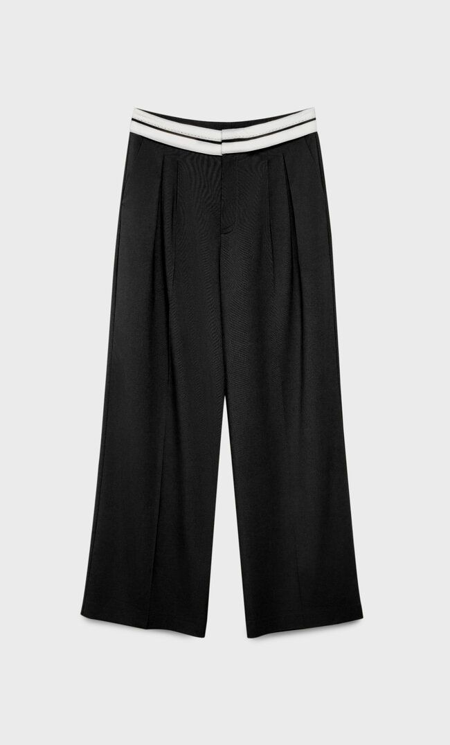 Trousers with turn-down waist | Stradivarius (UK)