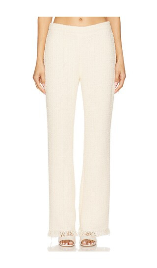 Shar Boucle Pant in Eggshell | Revolve Clothing (Global)