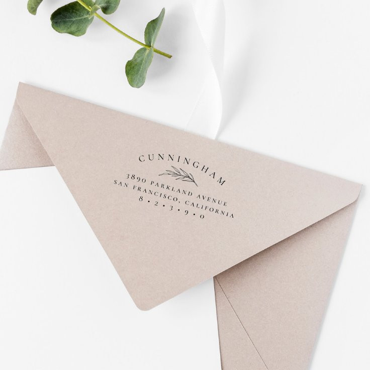 Classy Botanical Branch Family Name Return Address Self-inking Stamp | Zazzle | Zazzle