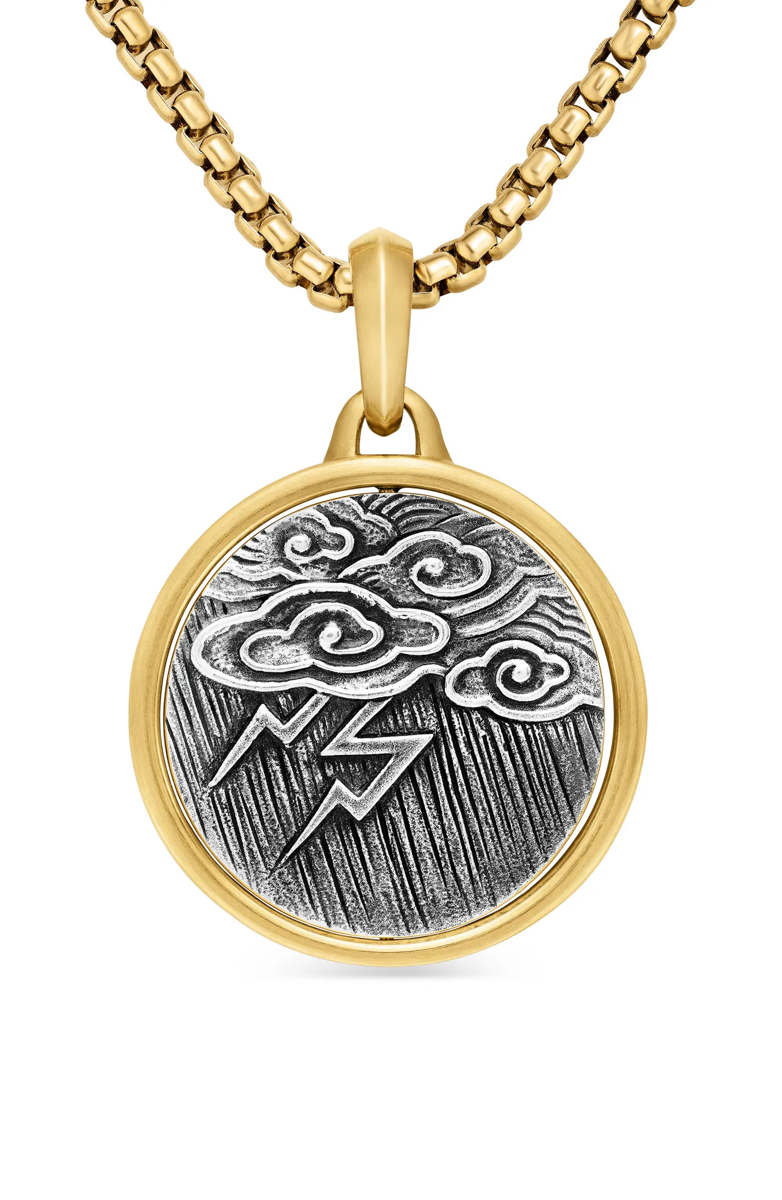 Storm Duality Amulet in Sterling Silver with 18K Yellow Gold | Nordstrom