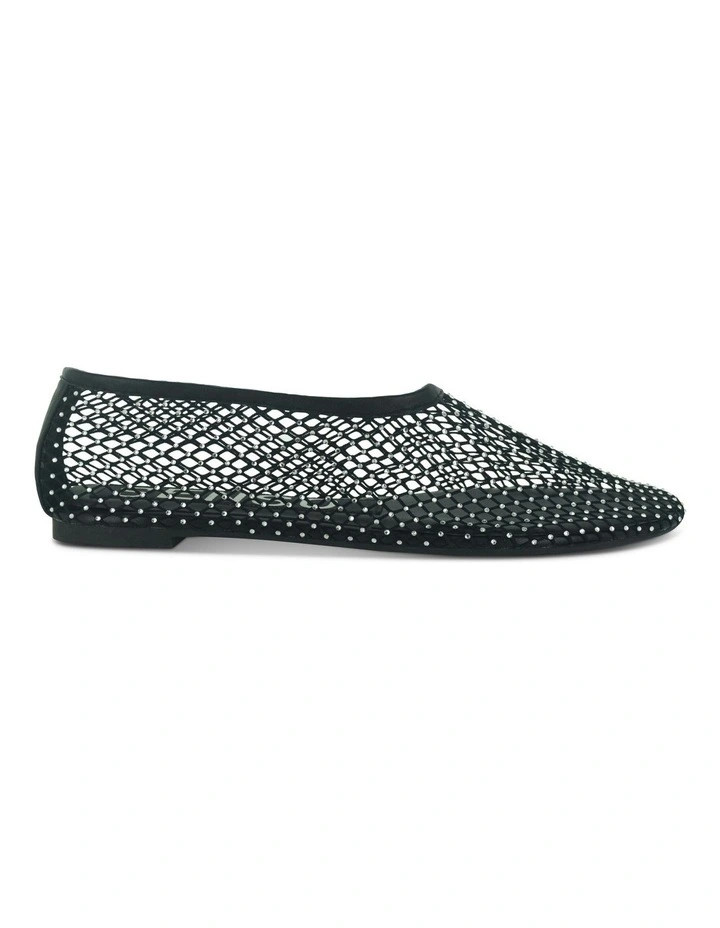 Clarissa Ballet Flats in Ebony Mesh | Myer