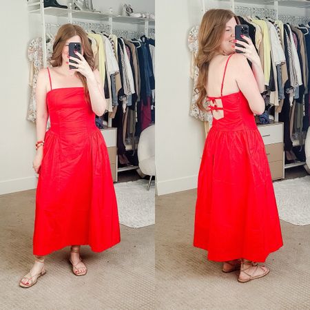 Target dress wearing size 8. 

Summer dress. Red dress. 

#LTKStyleTip #LTKFindsUnder50 #LTKMidsize