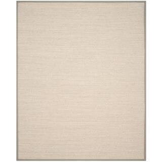 SAFAVIEH Natural Fiber Marble/Khaki 9 ft. x 12 ft. Border Area Rug NF143E-9 - The Home Depot | The Home Depot